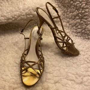 Strappy Metallic Banana Republic Heels